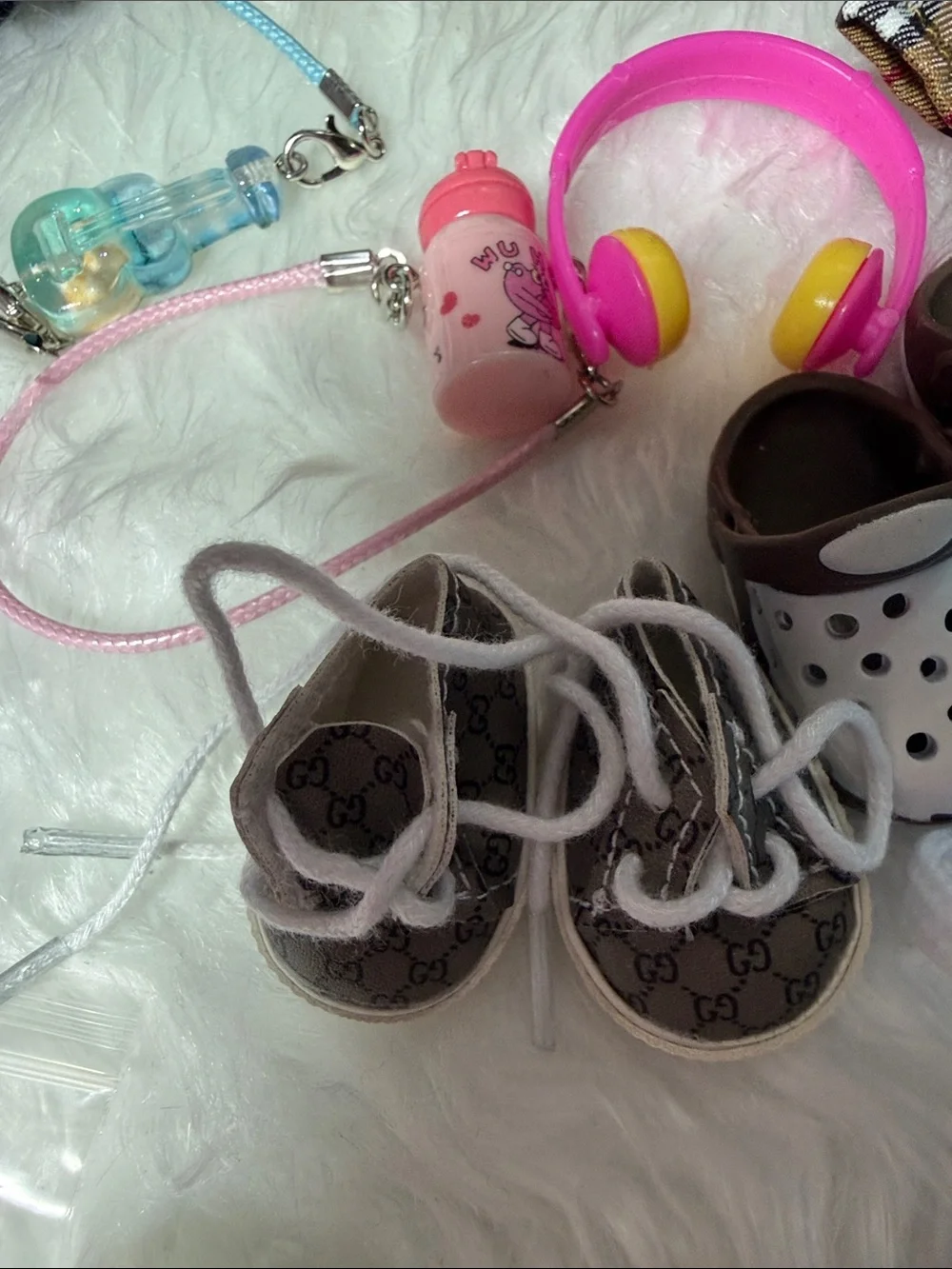Labubu Assorted Accessories Lot in Pink, Purple, White, Blue, Tan